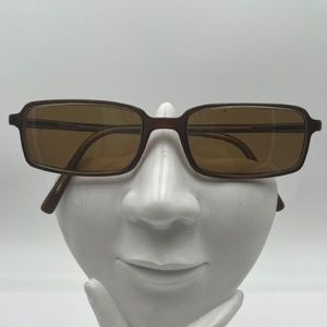 Vintage Versus Brown Rectangular Horn Rimmed Sunglasses Frames 8003